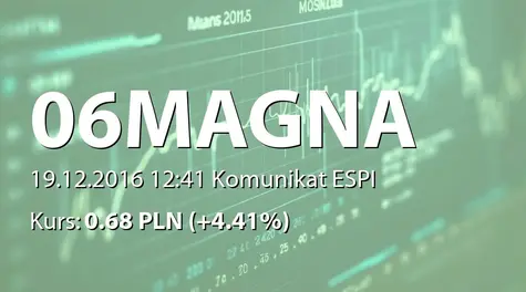 Magna Polonia S.A.: NWZ - lista akcjonariuszy (2016-12-19)