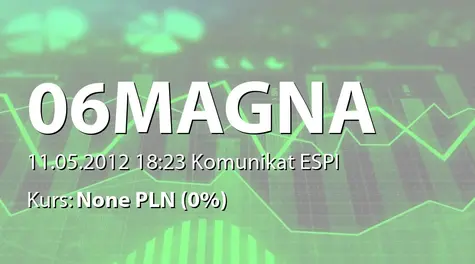 Magna Polonia S.A.: Porozumienie z Evotec Management Ltd. dot. rozwiązania umowy z z Evotec Management Ltd. (2012-05-11)