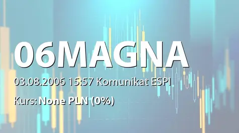 Magna Polonia S.A.: Sprzedaż akcji Qumak&#8211;Sekom SA (2006-08-03)