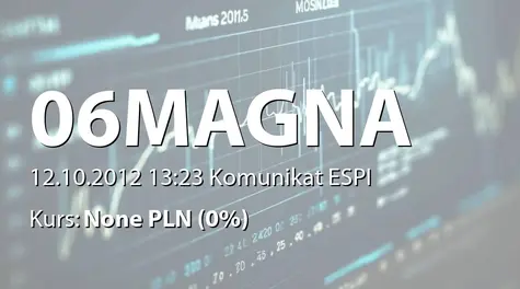 Magna Polonia S.A.: Zakup obligacji serii C - 1 mln zł (2012-10-12)