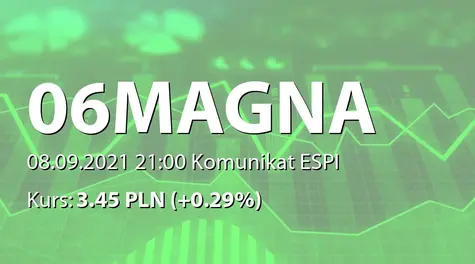 Magna Polonia S.A.: Zmiana terminu przekazania SA-PSr 2021 (2021-09-08)