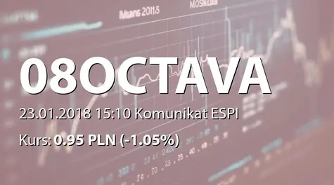 OCTAVA S.A.: Przejęcie kontroli przez spółkę zależną nad CUF Drukarnia sp. z o.o. (2018-01-23)