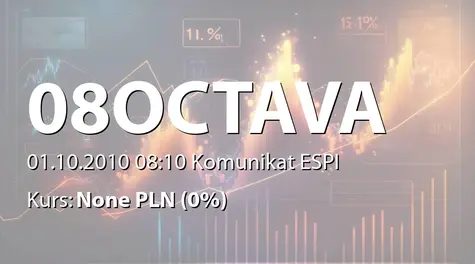 OCTAVA S.A.: Ustanowienie zastawów na udziałach Legnickiej Development SA (2010-10-01)