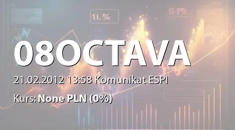 OCTAVA S.A.: Wyjaśnienie dot. komentarza zarządu do projektu uchwały WZA ws. umorzenia akcji (2012-02-21)