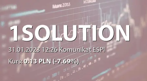 One Solution S.A.: Korekta numeracji raportu ESPI 1/2023 (2023-01-31)