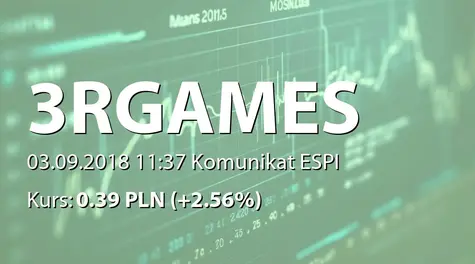 3R Games S.A.: Korekta raportu ESPI 34/2018 (2018-09-03)