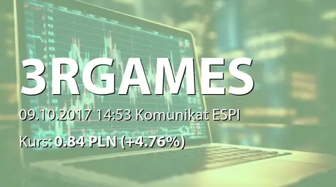 3R Games S.A.: Korekta raportu ESPI 39/2017 (2017-10-09)