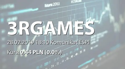 3R Games S.A.: Rejestracja zmian statutu w KRS (2019-02-28)