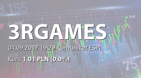 3R Games S.A.: Zakończenie emisji i przydział obligacji serii A (2017-09-04)