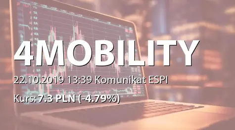 4Mobility S.A.: Korekta raportu ESPI 16/2019 (2019-10-22)
