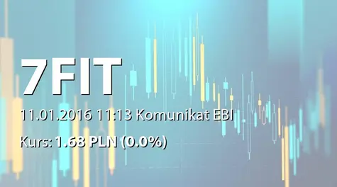 7FIT S.A.: Raport za grudzień 2015 (2016-01-11)