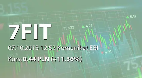 7FIT S.A.: Raport za wrzesień 2015 (2015-10-07)