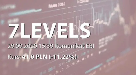 7Levels S.A.: Umowa z Autoryzowanym Doradcą (2020-09-29)