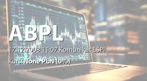 AB S.A.: WZA - zwołanie obrad: podział zysku, wybór RN (2008-12-17)