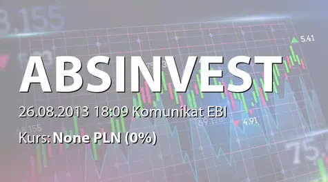 ABS INVESTMENT Alternatywna Spółka Inwestycyjna S.A.: Podsumowanie skupu akcji własnych (2013-08-26)