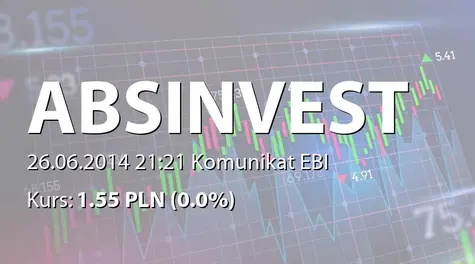 ABS INVESTMENT Alternatywna Spółka Inwestycyjna S.A.: WZA - podjęte uchwały: podział zysku, zmiany Statutu (2014-06-26)