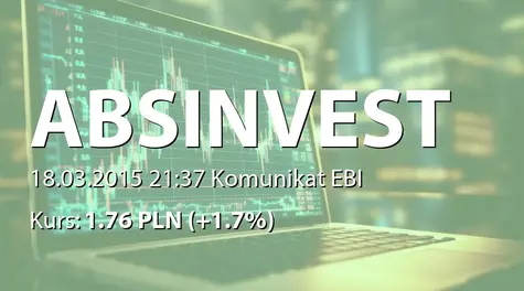 ABS INVESTMENT Alternatywna Spółka Inwestycyjna S.A.: Zakup akcji własnych (2015-03-18)