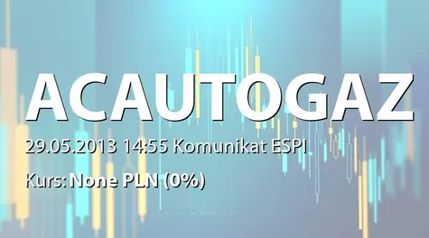 AC S.A.: Wartość umów z Gaspart Co. - 17,4 mln zł (2013-05-29)