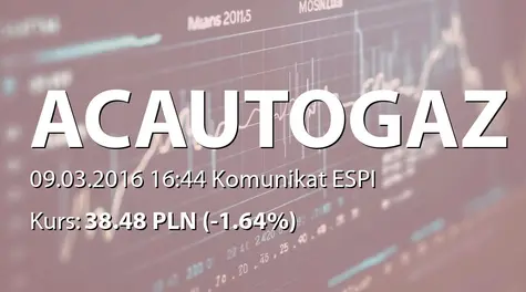 AC S.A.: Wybór audytora - UHY ECA Audyt sp. z o.o. SK (2016-03-09)