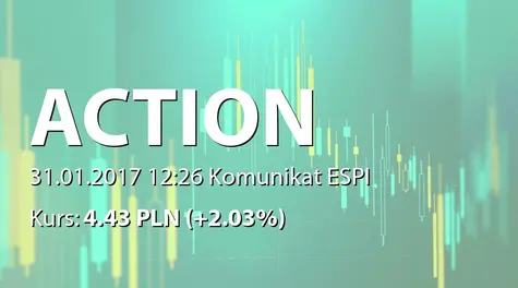 Action S.A.: Terminy przekazywania raportów w 2017 roku (2017-01-31)