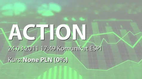 Action S.A.: WZA - projekty uchwał: wypłata dywidendy - 0,43 zł połączenie z A.PL sp. z o.o. (2011-03-24)