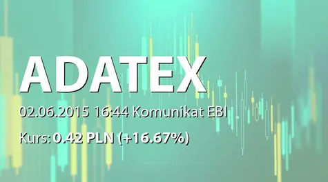 Adatex S.A.: Korekta raportu EBI nr 28/2015 (2015-06-02)