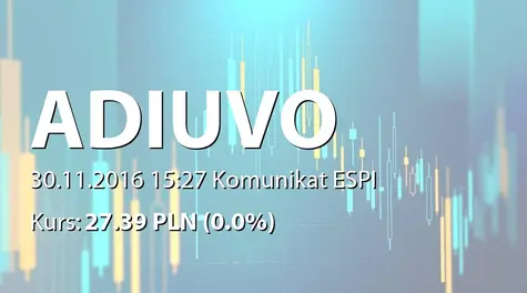 Adiuvo Investments S.A.: NWZ - podjęte uchwały: zmiany w RN, zmiany w statucie (2016-11-30)