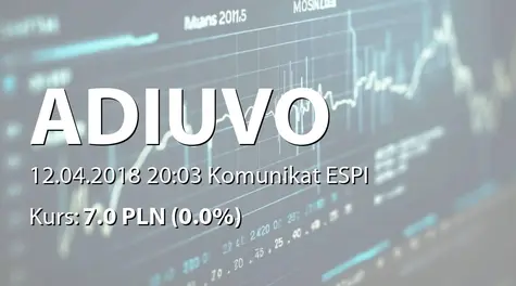 Adiuvo Investments S.A.: Ujęcie jednorazowych zdarzeń w sprawozdaniach finansowych (2018-04-12)