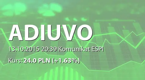 Adiuvo Investments S.A.: Umowa dystrybucyjna sp. zależnej z NAN03H (2015-10-13)