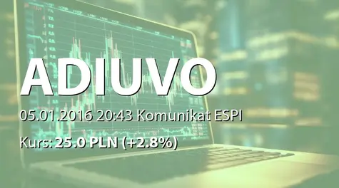 Adiuvo Investments S.A.: Wybór audytora - BDO sp. z o.o.  (2016-01-05)