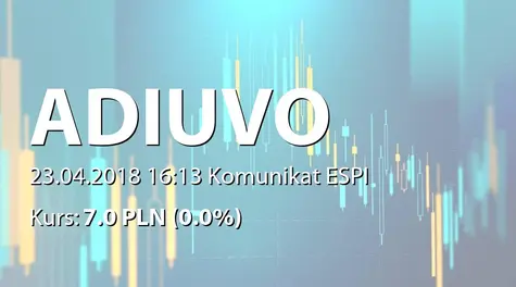 Adiuvo Investments S.A.: Zmiana terminu przekazania SA-R 2017 i SA-RS 2017 (2018-04-23)