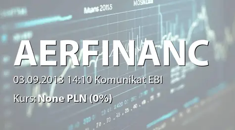 Venda Spółka Europejska: Objęcie udziałów WDSP Holding SA przez AerFinance Ventures sp.z o.o. (2013-09-03)