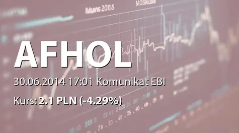 Aforti Holding S.A.: Podwyższenie kapitału w Aforti Wealth sp. z o.o. i objęcie w niej udziałów (2014-06-30)