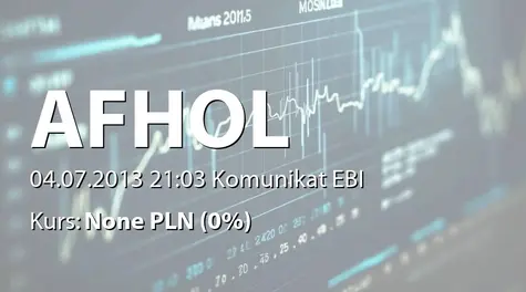 Aforti Holding S.A.: Rejestracja akcji w KDPW akcji serii D i F (2013-07-04)