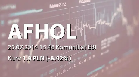 Aforti Holding S.A.: Rejestracja w KDPW akcji serii E, G i H (2014-07-25)