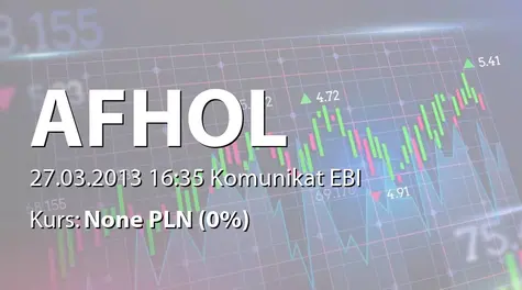Aforti Holding S.A.: WZA - zwołanie obrad: emisja akcji serii E i F, zmiany statutu, zmiany w RN  (2013-03-27)