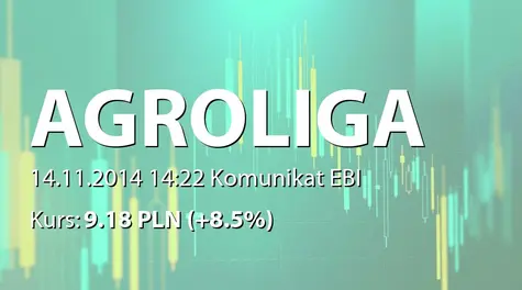 Agroliga Group PLC: SA-QS3 2014 - wersja angielska (2014-11-14)