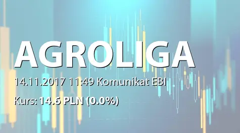 Agroliga Group PLC: SA-QS3 2017 - wersja angielska (2017-11-14)