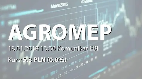 Agromep S.A.: Aneks do umowy z Autoryzowanym DoradcÄ (2018-01-18)