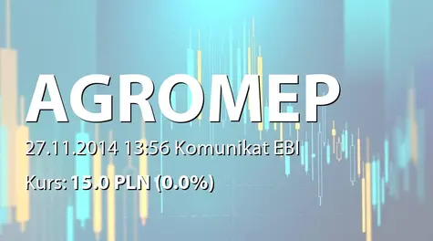 Agromep S.A.: Zakup akcji własnych &#8211; stopień realizacji programu (2014-11-27)