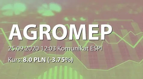 Agromep S.A.: Zbycie akcji przez Przewodniczącą RN (2020-09-25)