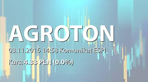 Agroton Public Limited: Zaproszenie do składania ofert na papiery dłużne (2016-11-03)