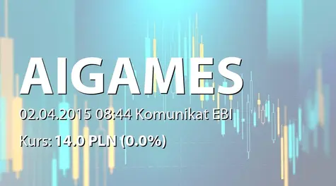 ALL IN! GAMES S.A.: Korekta raportu EBI nr 2/2014 (2015-04-02)