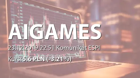 ALL IN! GAMES S.A.: NWZ - ogłoszenie i projekty uchwał: połączenie z All in! Games, emisja akcji serii G (2019-12-23)