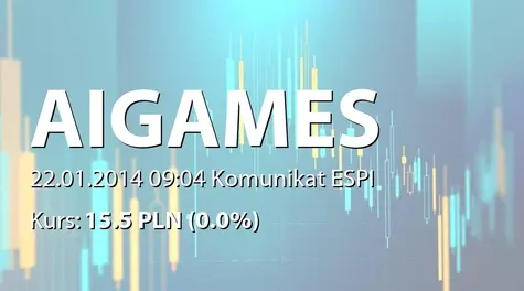 ALL IN! GAMES S.A.: Zakup akcji przez Nordima Holdings Ltd. - korekta (2014-01-22)