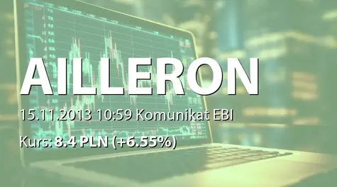 Ailleron S.A.: Istotne rozstrzygnięcia dot. akwizycji (2013-11-15)