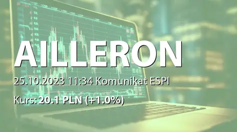 Ailleron S.A.: Nabycie przez spółkę zależną pozostałych udziałów w ValueLogic sp. z o.o. (2023-10-25)