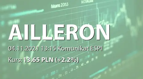 Ailleron S.A.: Rozpoczęcie współpracy ze Snow Software Ltd. (2021-11-04)