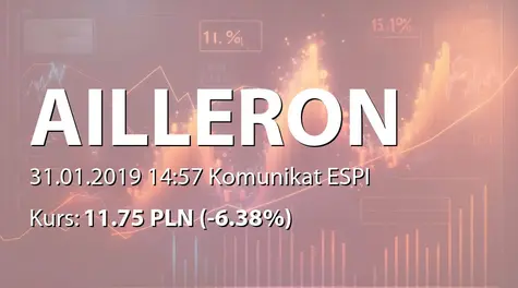 Ailleron S.A.: Terminy przekazywania raportów w 2019 roku (2019-01-31)