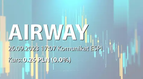 AirWay Medix S.A.: Rejestracja podwyższenia kapitału w KRS (2023-09-26)